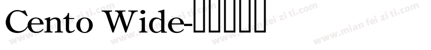 Cento Wide字体转换